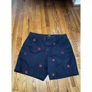 Chaps Ralph Lauren Men’s Chino Shorts Navy Embroidered Crabs Size 36 Golf